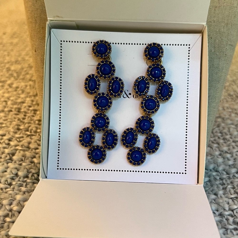 Stella & Dot Sardinia Earring - Cobalt Blue